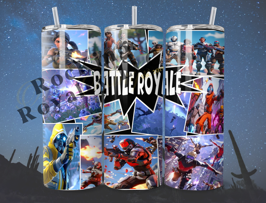 Battle Royale Gaming 20oz Stainless Steel Skinny Tumbler